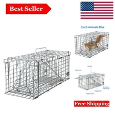 Heavy Duty Humane Live Animal Trap for Squirrels, Rabbits & Weasels