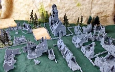 Grimdale 15mm Ruined WWII European Village Terrain Flames of War Black Powder
