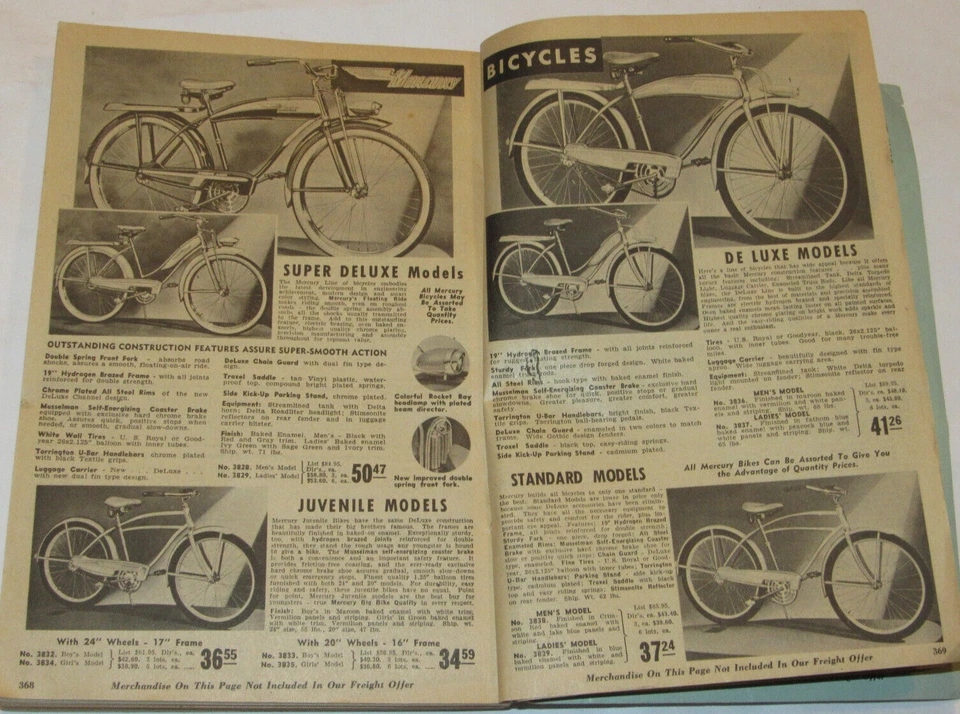 VTG 1953 WHOLESALE CATALOG! BIKES/FISHING/TOOLS/CLOCKS/WATCHES/RADIOS/CAR PARTS+ - Image 2 of 4