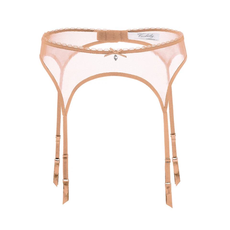 Lencería sexy transparente de encaje de malla para mujer 4 correas con tirantes talla grande Foto 4 de 4