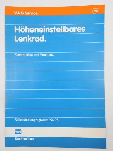 VW Audi SSP 98 Höhenverstellbares Lenkrad Passat B3 35i  Konstruktion Funktion