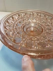 vtg. pink depression glass candy dish with lid, Indiana glass