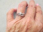 Vintage Sterling Silver Wedding Set Sparkling Spinels New old stock, never worn