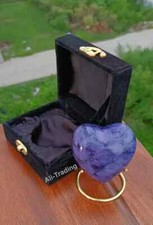 Purple Heart Keepsake Urn Mini Heart Cremation Urn with Stand Box Small Purple