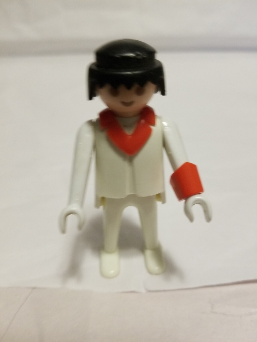 geobra playmobil minifigure white black mini Figure rare Vintage