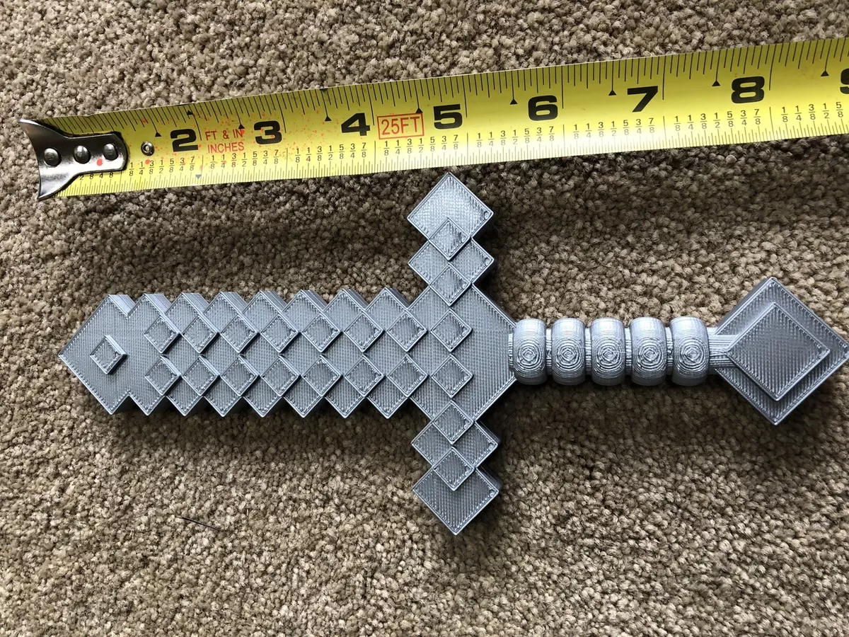 3D Printed Lego Minecraft diamond sword