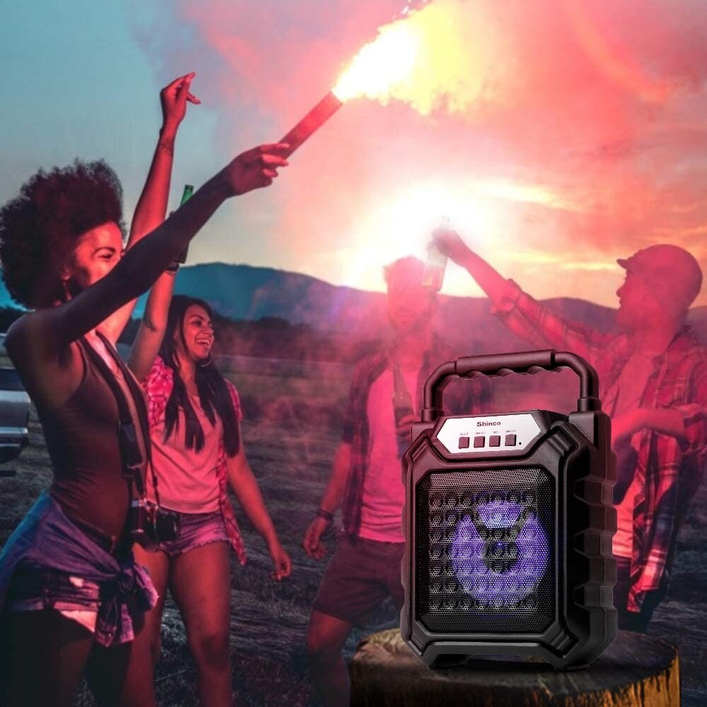 Parlante Bluetooth portátil con LED, ideal para audio de entretenimiento en casa y al aire libre, imagen 5