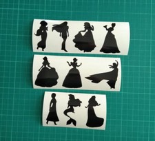 SET OF 10 DISNEY PRINCESS DECAL VINYL STICKERS PARTY DECORATION WALL TABLET