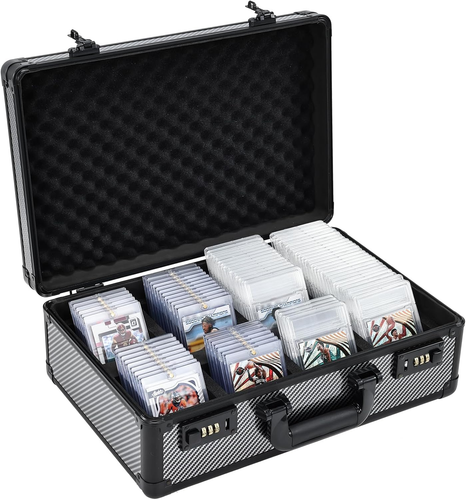 PSA Graded Card Case, 4-Row Trading Card Storage Box, Toploader Card Cases for S