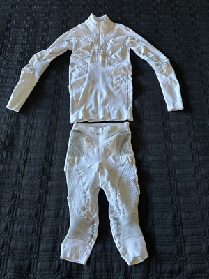 X Bionic  Women's S/M 2 Piece White, Gray, Red Athletic Wear Made In Italy