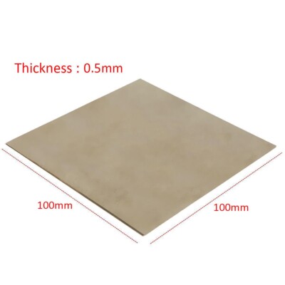 Silver Titanium Metal Plate Titans Sheet Grade 2 Ti 0.5mm x 100mm x 100 mm YL
