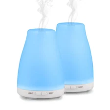 2 Units EcoGecko Aromatherapy Essential Oil Diffuser, Aroma Diffuser with LED