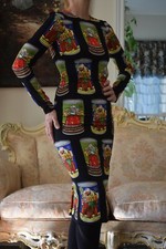 New DOLCE&GABBANA Runway Artistic Design Lined dress IT 44, Large