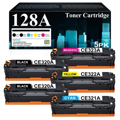 128A Toner 5PK Compatible for HP CE320A CE321A CE322A CE323A CP1525 CM1415fnw
