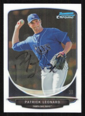 PATRICK LEONARD Autograph Baseball card auto TAMPA BAY RAYS