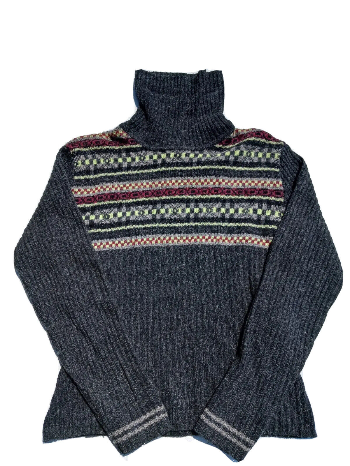 Mac & Jac Sweater Womens Medium Gray Long Sleeve Turtleneck Sweater