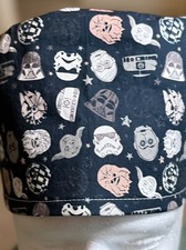 Star Wars icons reversible Adult Skull/Chemo Surgical Scrub Hat/Cap