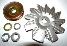 New Alternator Pulley Fan Kit -delco 10dn 10si -pulleyfanspacersnutwasher