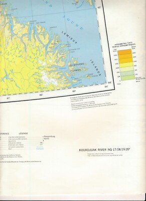 Landkarte Canada Baffin Island Koukdjuak River NQ-17/18/19/20 1:1000000 1979