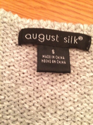 august canotta in maglia grigio seta taglia small - Foto 5 di 8
