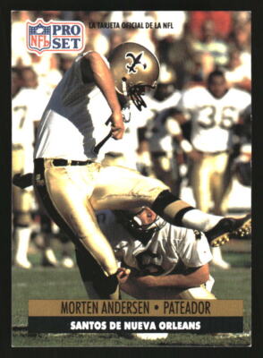 1991 Pro Set Spanish  #586 Morten Andersen