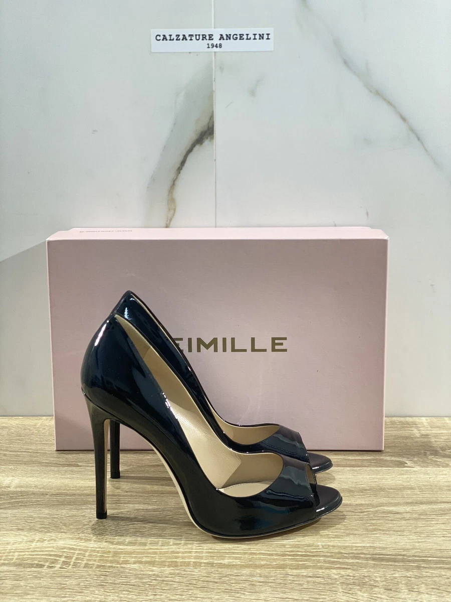 Dei Mille Decollete Spuntato Vernice Nera Luxury Made In Italy 38