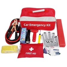 Car Emergency Kit - 50-Piece Roadside Assistance Set w/Tools & First Aid
