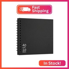 Vienrose DIY Scrapbook Album 8x8 Inch Hardcover Kraft Paper Scrap Book Photo Alb