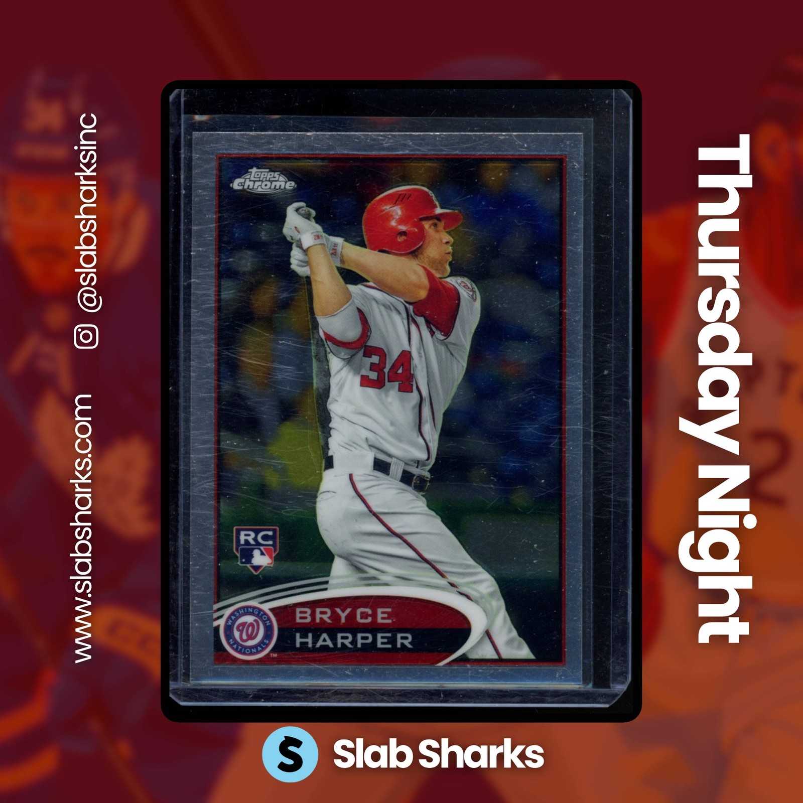 2012 TOPPS CHROME #196 BRYCE HARPER RC ROOKIE