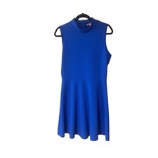 Vince Camuto Textured High Neck Fit And Flare Dress