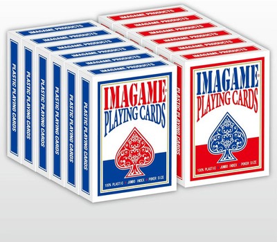 IMAGAME Plastic Playing Cards, Poker Size, Excellent Quality, Jumbo Index, Water