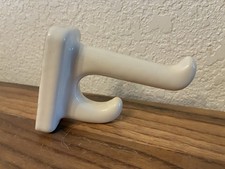 Vintage White Porcelain Double Hook Towel/robe Hook. No Hardware. 1 Piece Only