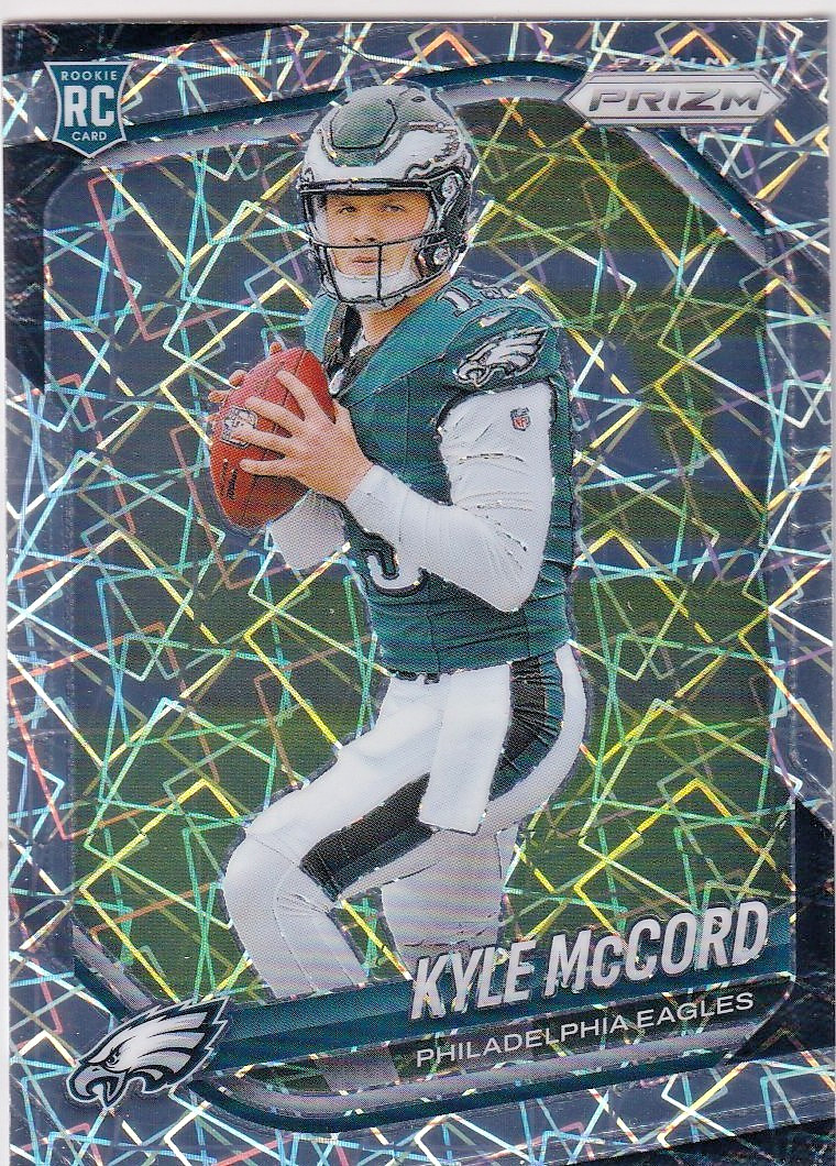 2025 Prizm Kyle McCord Rookie Lazer Prizm #377 (RC) Philadelphia Eagles