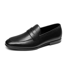 Bruno Marc Men's Loafers Leather Dress Shoes Lightweight Casual Shoes Black