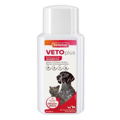 Beaphar Shampoo Parasiten VETOplus für Hunde und Katzen 200 ml  Katzenpflege
