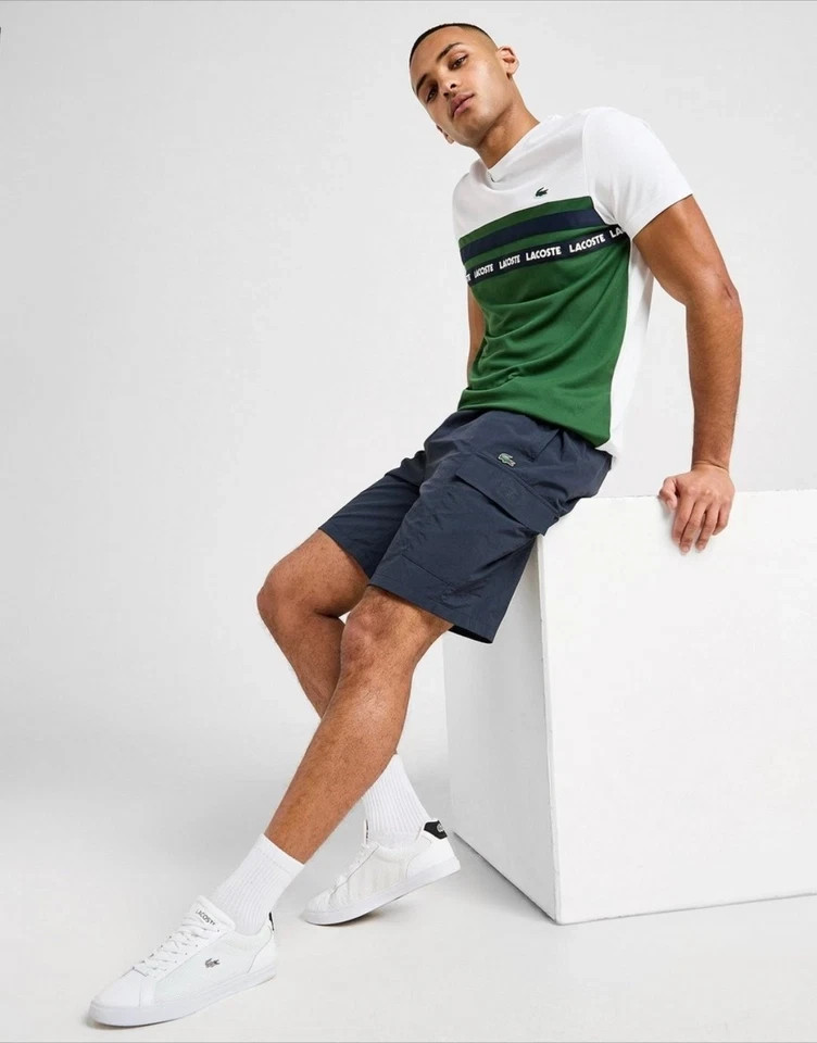 LACOSTE MEN'S WOVEN CARGO SHORTS SWIM 4 COLOURS ALL SIZE S-XXL RRP £70 4