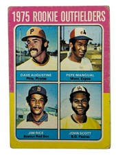 1975 Topps Mini Rookie Outfielders Jim Rice RC #616 Filler Poor