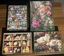 Cobble Hill Lot of 4 Jigsaw Puzzles 1000 pc 100 Certified Complete