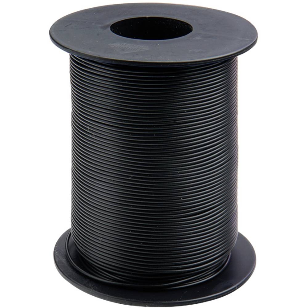 Fil de câblage noir Donau Elektronik 1 x 0.25 mm² de 50 m pour montages électriques