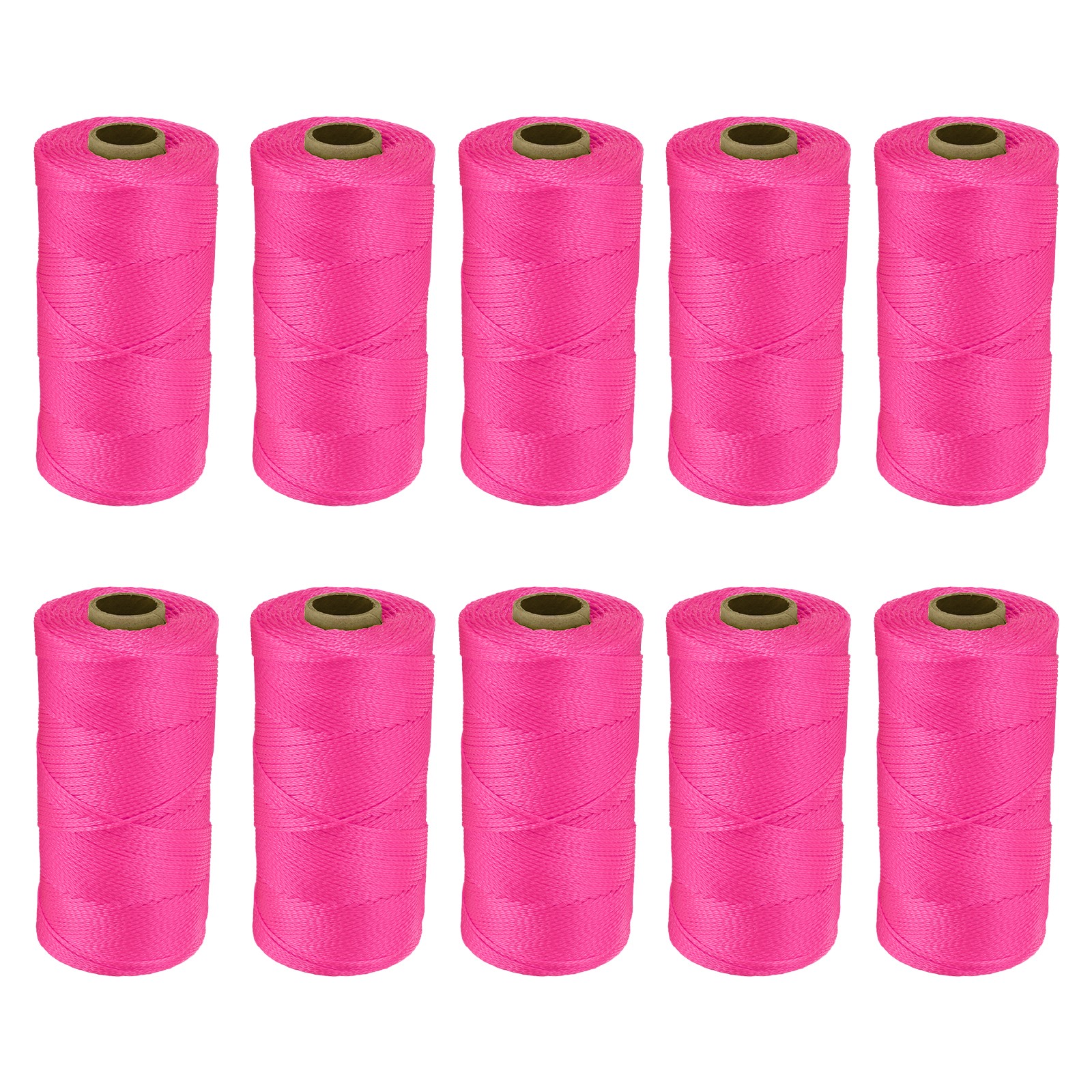 10PCS Pink Solid Braid Nylon Rope 3/50 Inch 1000 Ft Flag Pole Utility Rope
