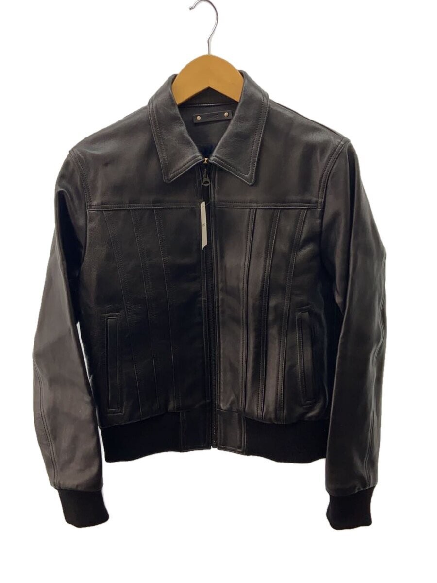 Minedenim Black Sheepskin Leather Blouson Jacket Plain Style 2110-8001-99-022 347