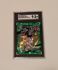 Christian Yelich,2021 Donruss Optic #193(Green Cracked Ice 2/7) SGC 9.5,POP:1