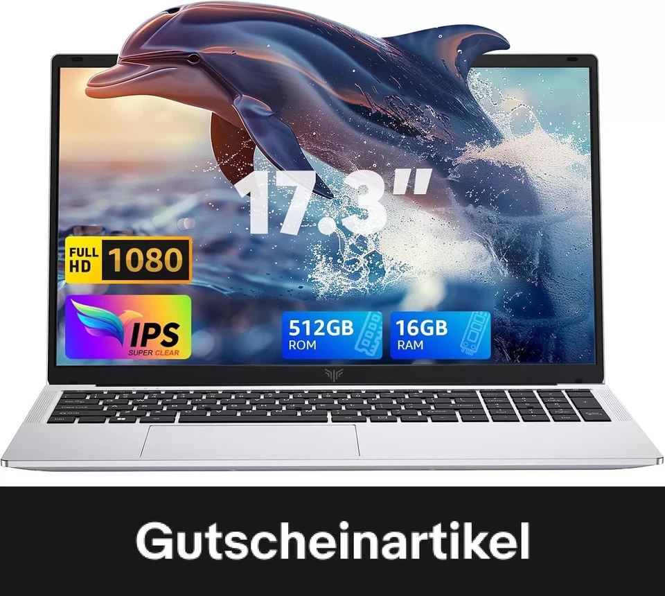 ACEMAGIC 17,3 Zoll FHD Laptop Intel 12th N95 16GB DDR4 512GB SSD Notebook WiFi 5