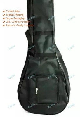 Acoustic Electric Sitar Bag Shoulder Strap Case Cover Black Color Padded Bag