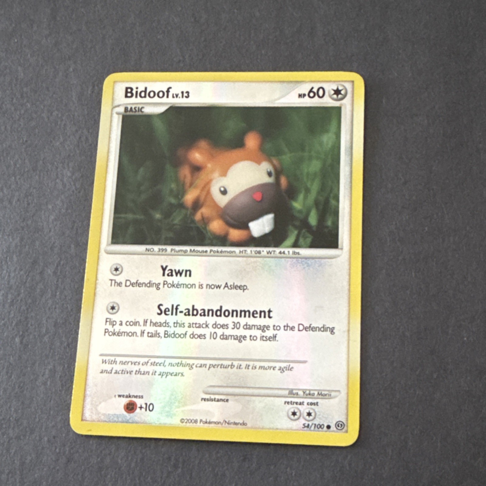 Bidoof 54/100 Stormfront Basic 60HP Reverse Holo Common English