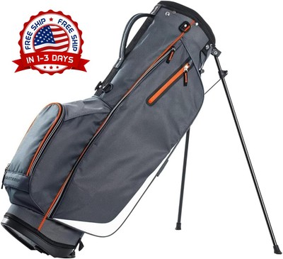 Bolsa con soporte, ligera y fácil de transportar, 4 vías (Gris/Naranja) NUEVO US