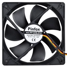 12V DC 120mm Quiet Cooling Fan Silent, Variable Speed Control by 5V to 12V... 