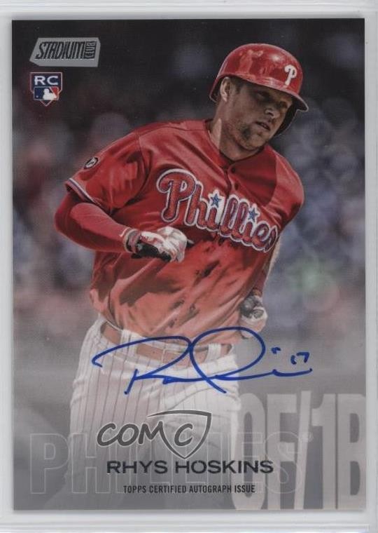 2018 Topps Stadium Club Auto Rhys Hoskins #SCA-RH Rookie Auto RC 5m2