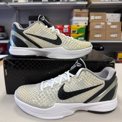 Nike Zoom Kobe VI TB White Black Neutral Grey 454142-101 Mens Size 8 Sneaker