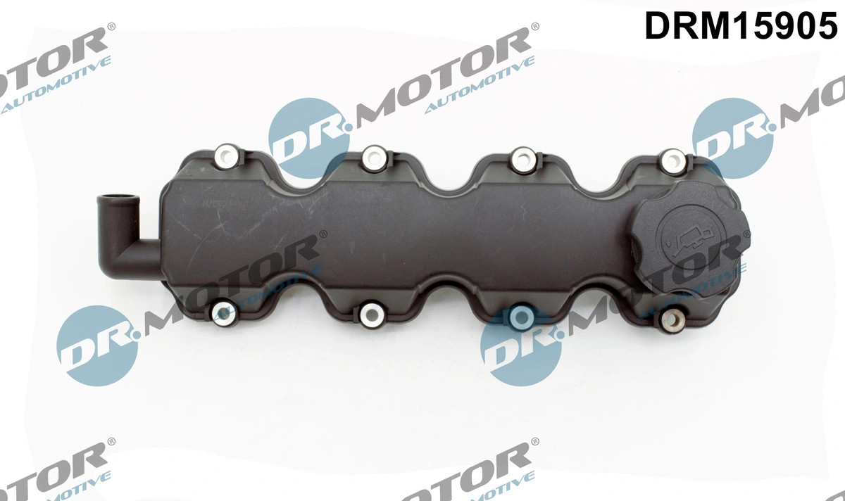 Couvercle de culasse Dr. Motor Automotive DRM15905 en aluminium noir pour moteur essence